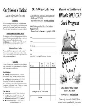 2013 PF/QF Seed Order Form