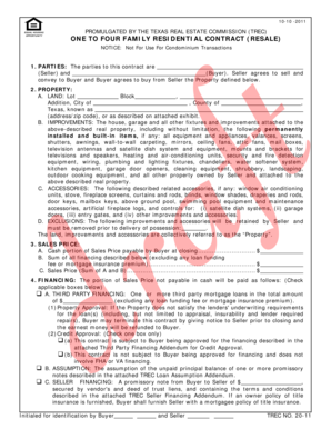 Texas Residential Real Estate Contract