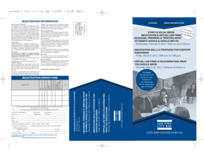 City Bar Center for CLE Registration Form