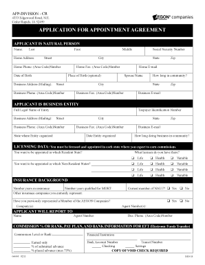Insurance Agent Appointment Agreement