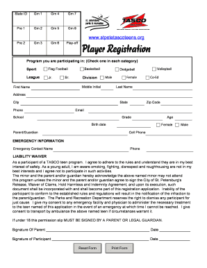 Printable Basketball Permission Slip Template Edit Fill Out Player Registration St Petersburg Parks And Recreation