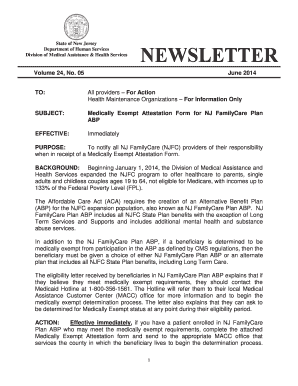 Medically Exempt Attestation Form