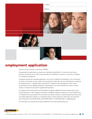 Employment Application - SANDAG - sandag