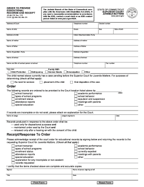 Order to Provide Educational Records