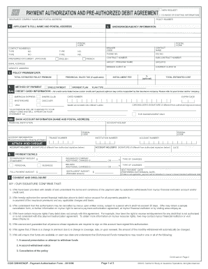CEPA Payment Authorization and Pre-Authorized Debit Agreement