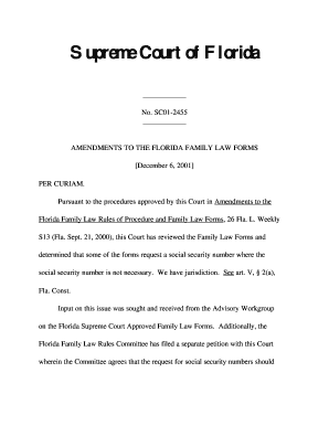 Florida Family Law Financial Affidavit