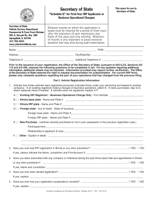 Illinois IRP Schedule G Form