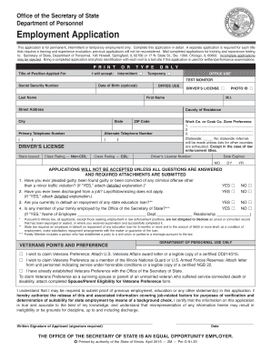 Illinois Employment Application