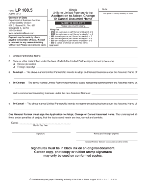 Illinois Assumed Name Application