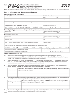 Wisconsin Nonresident Withholding Exemption Affidavit