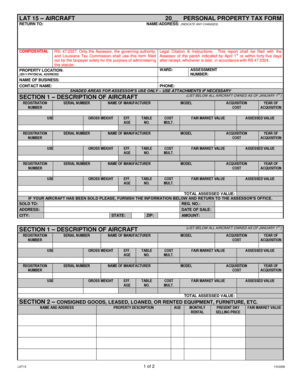 Louisiana Aircraft Personal Property Tax Form