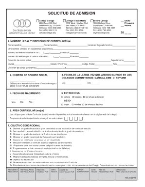 Solicitud de Admisión