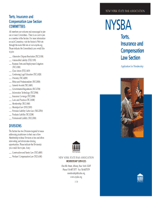 New York State Bar Association Membership Application