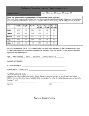 Payment contract template - Delaware Ducks Ice Hockey Payment Agreement - Eteamz