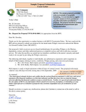 Proposal letter for funding - Sample RFP Submission (pdf) - MCCS 29 Palms