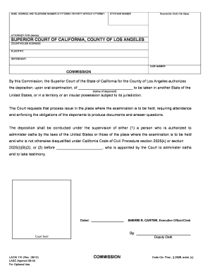 California Out-of-State Deposition Commission