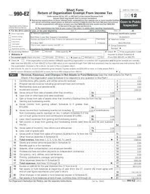 Form 990-EZ 2012