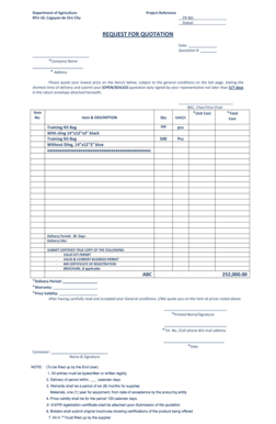 Request for Quotation