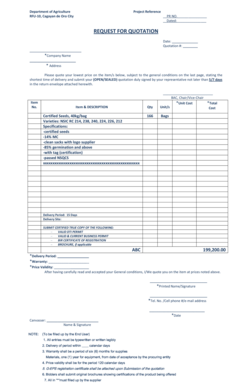 Request for Quotation