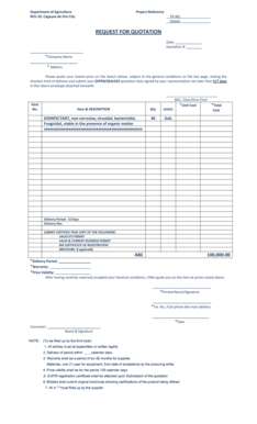 Request for Quotation