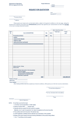 Request for Quotation