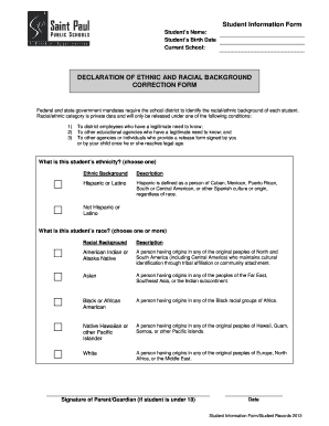 Student Information Form