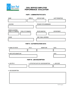 Civil Service Employee Performance Evaluation