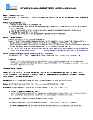 Employee Evaluation Form