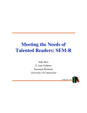 Meeting the Needs of Talented Readers SEM-R - tdas spps