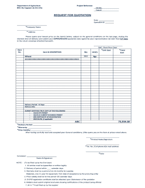 Request for Quotation