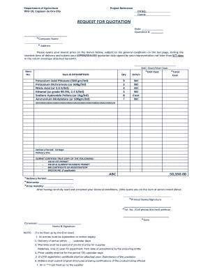 Philippines Request for Quotation