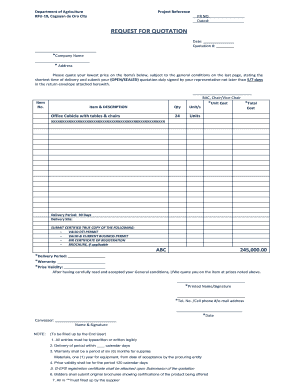 Request for Quotation