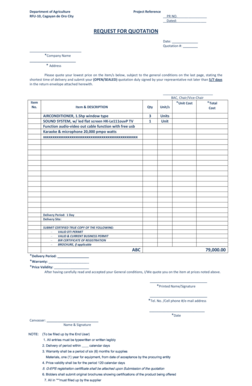 Request for Quotation