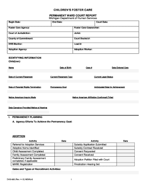 Michigan Permanent Ward Court Report