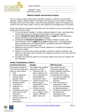 Mental Health Awareness Project Form