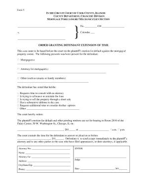 Order Granting Defendant Extension of Time