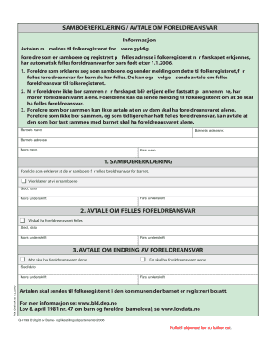 Norwegian Co-Parenting Agreement