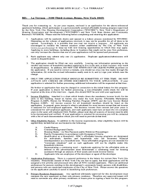 La Terraza Affordable Housing Application