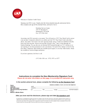 Health Savings Account Application