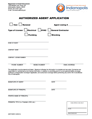 Authorized Agent Application