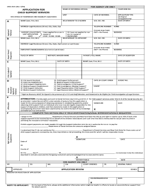 New York Child Support Services Application