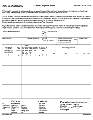HUD Contract and Subcontract Activity Report