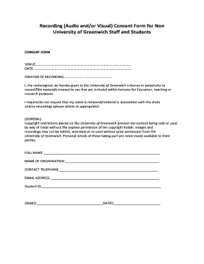 Recording Consent Form