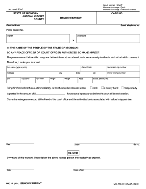 Michigan Bench Warrant