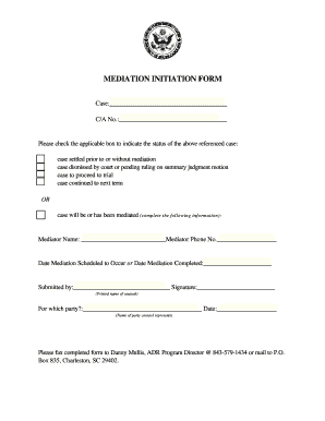 Mediation Initiation Form
