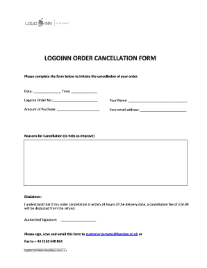 Logoinn Order Cancellation Form
