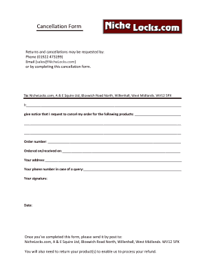 Cancellation Form