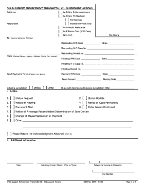 Child Support Enforcement Transmittal Form