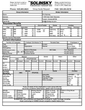 Employee Health Benefits Enrollment Form