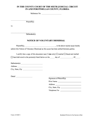 Notice of Voluntary Dismissal